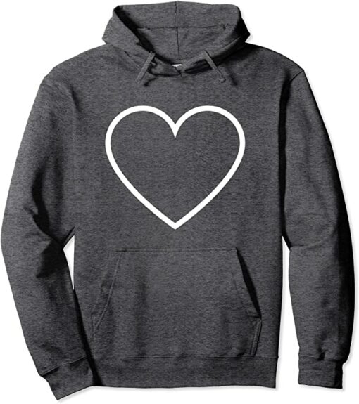 white hoodie with heart