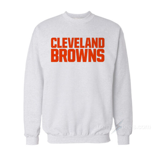 cleveland browns crew neck sweatshirt