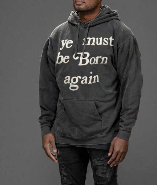 ye must be born again brown hoodie