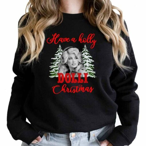 holly dolly christmas sweatshirt