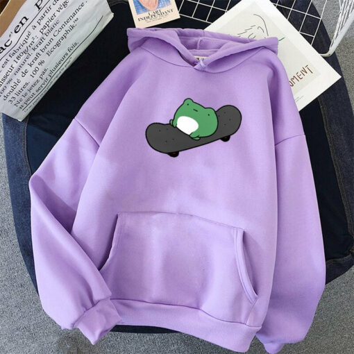 skateboard frog vibes hoodie