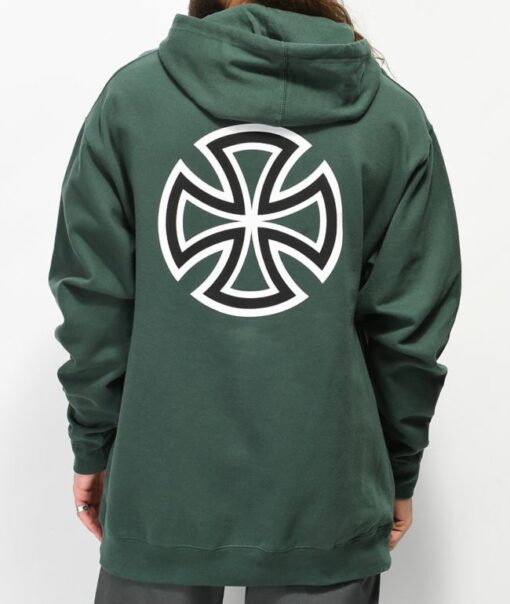 green independent hoodie