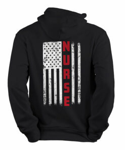 nurse flag hoodie