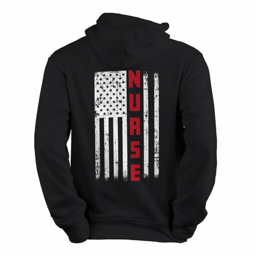 nurse flag hoodie