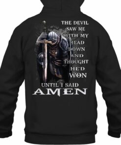 the devil saw me with my head down hoodie