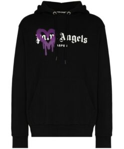 palm angels hoodie black and white