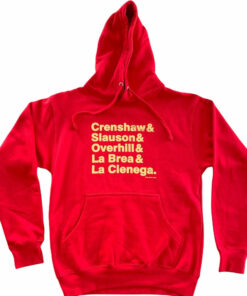 red and gold hoodies