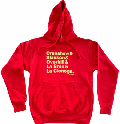 red and gold hoodies