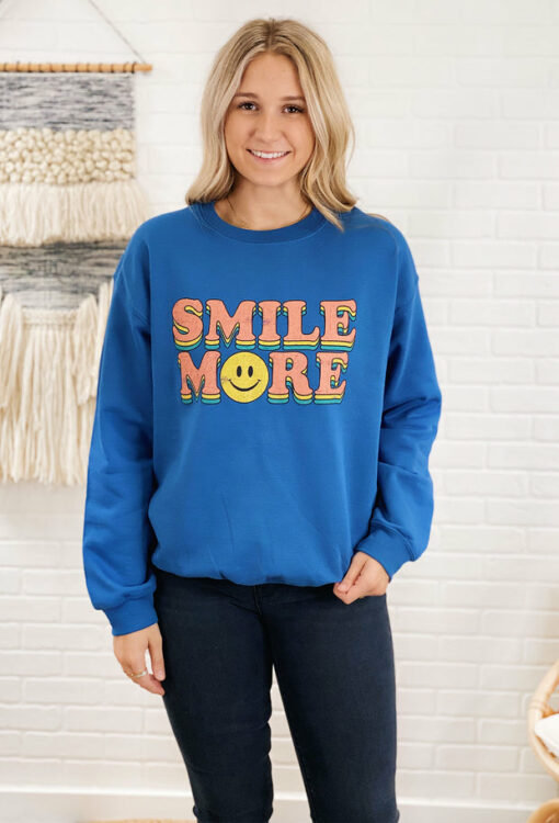 sweet claire smiley face sweatshirt