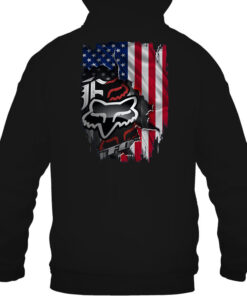 fox american flag hoodie