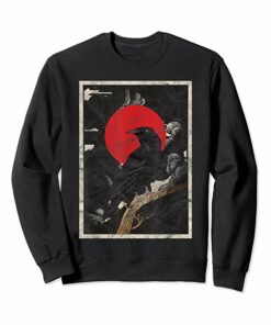 black and red graphic sweatshirt