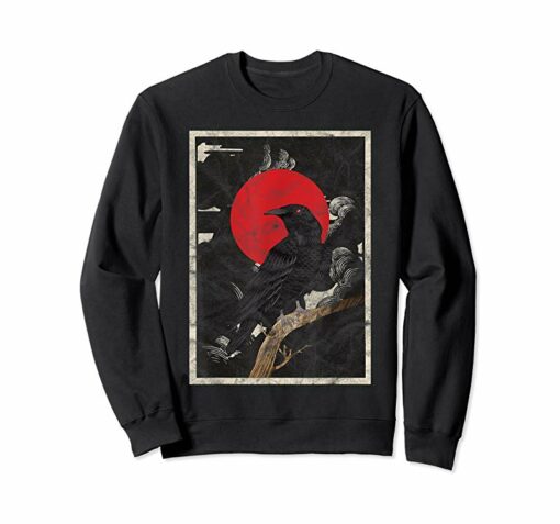 black and red graphic sweatshirt