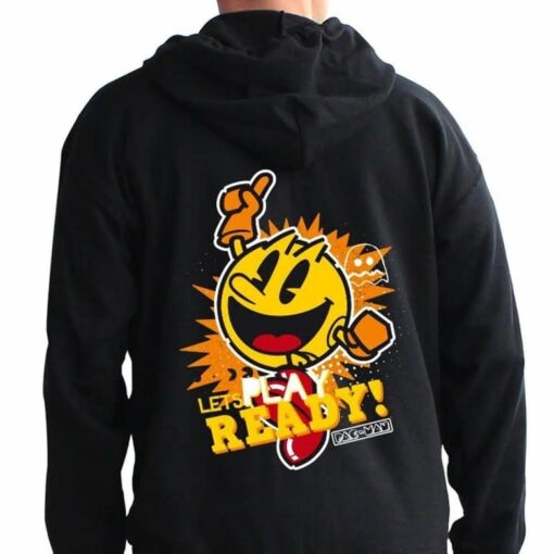 pac man hoodie black