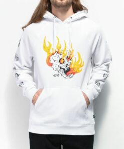 flame skull hoodie