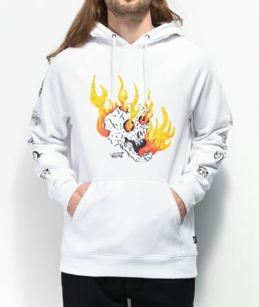 flame skull hoodie