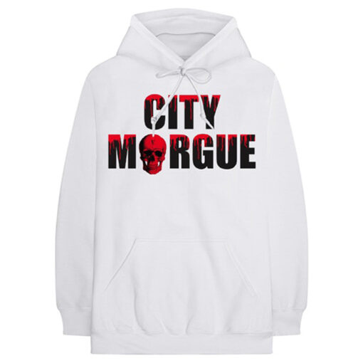 city morgue white hoodie