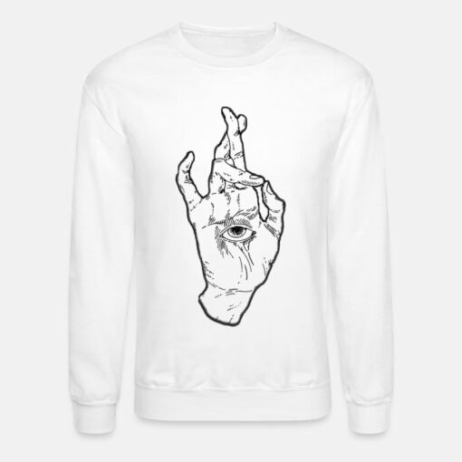 fine line hand crewneck sweatshirt