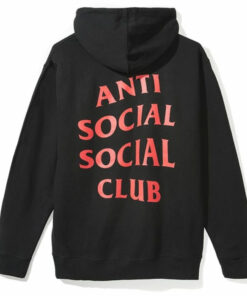 black hoodies with red writing