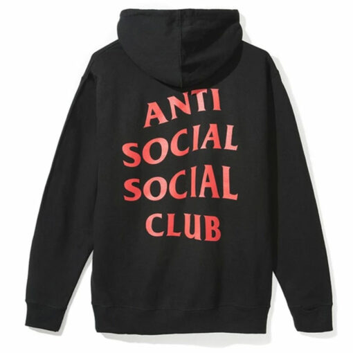 black hoodies with red writing