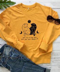 un deux trois cat sweatshirt yellow