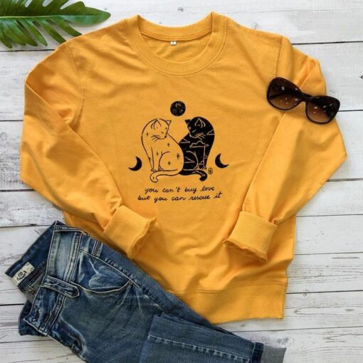 un deux trois cat sweatshirt yellow