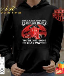 black hoodie with red dragon