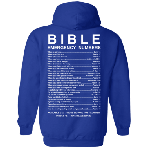 bible emergency numbers hoodie