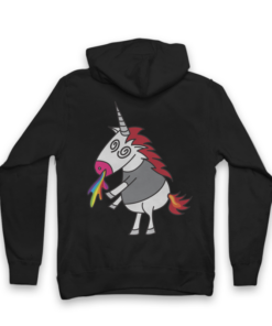 unicorn zip up hoodie