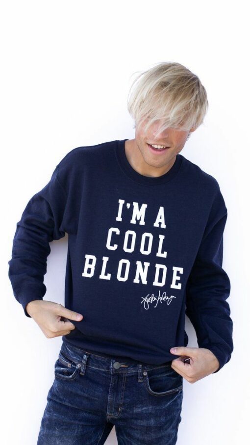 blonde sweatshirt