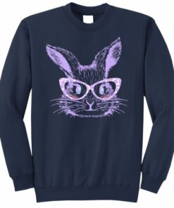 bunny with glasses sweatshirt