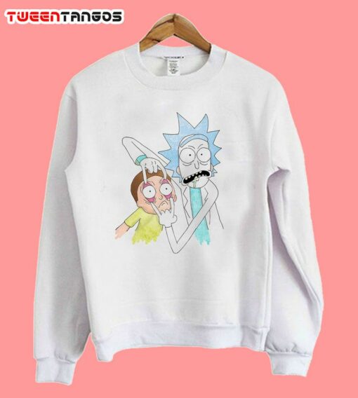 rick and morty white sweatshirt