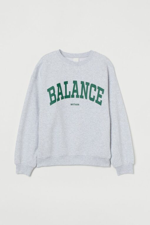 balance within sweatshirt