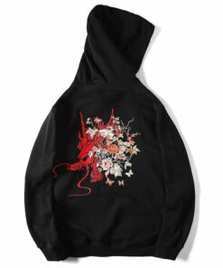 flower embroidered hoodie