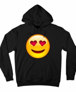 hoodie with heart and eyes