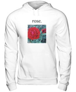 rose white hoodie