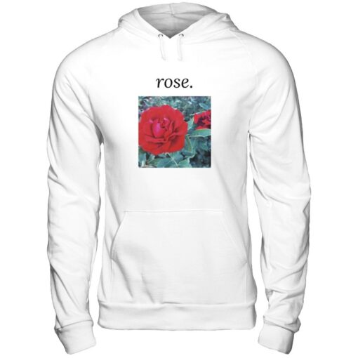 rose white hoodie