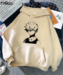 bakugo in a hoodie