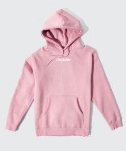 pink glossier hoodie