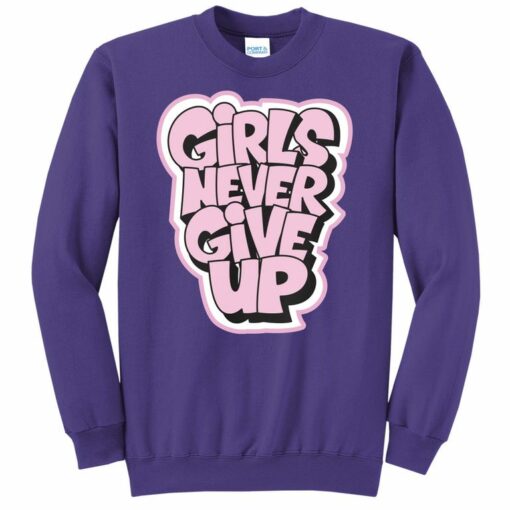 never give up sweatshirt