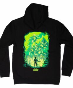 green alien hoodie