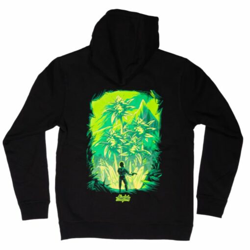 green alien hoodie