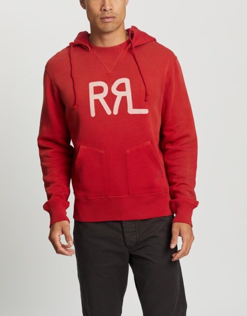 faded red hoodie