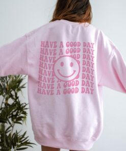 sweatshirt with smiley face