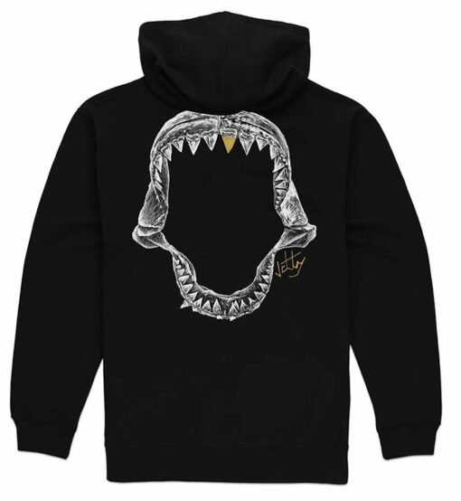 white jaws hoodie