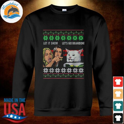 let it snow cat sweatshirt