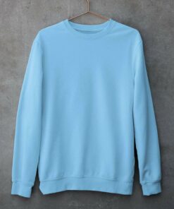 powder blue sweatshirt