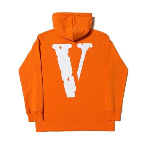 vlone orange friends hoodie