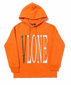 orange and white vlone hoodie