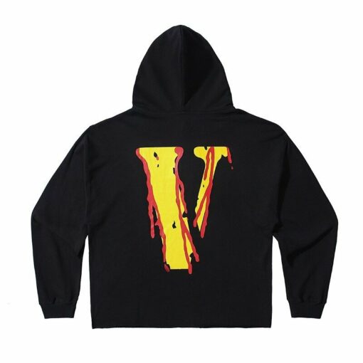 vlone hoodie black and yellow