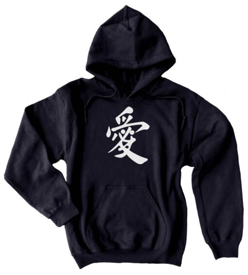 japanese letter hoodie